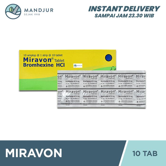 Gambar Miravon 10 Tablet - Untuk Batuk Berdahak dari Apotekmandjurofficial undefined Tokopedia