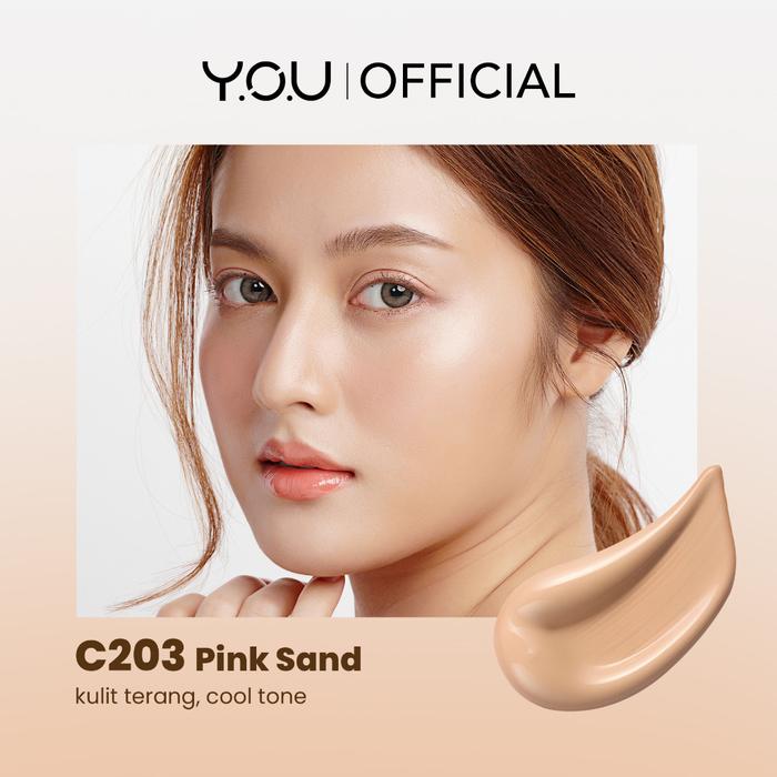 Gambar YOU Cloud Touch Blurring Skin Tint Liquid Foundation natural matte finish Y.O.U You you 20ml 20 ml CLOUD TOUCH FOUNDATION skin tint - C203 Pink Sand dari starryshop12 undefined Tokopedia