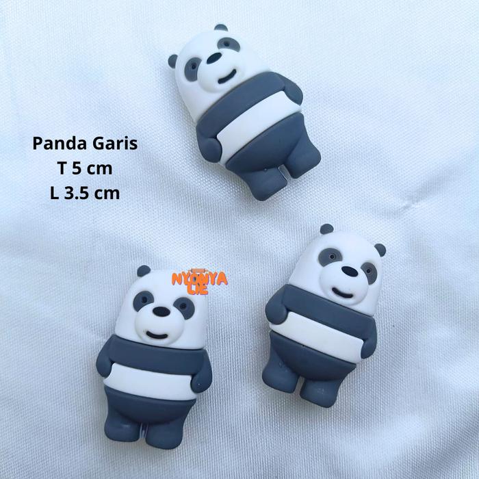 Gambar CRM42 Cake Topper Rubber Beruang Bear Panda Imut Hiasan Kue Ulang Tahun - Panda Garis dari Nyonya Lie undefined Tokopedia
