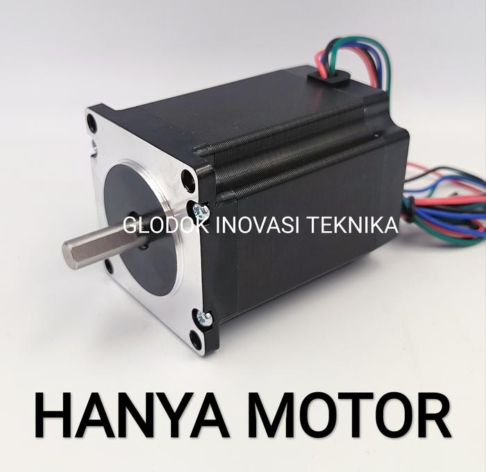 Gambar Motor stepper 57 steper NEMA 23 NEMA23 CNC Router 2 phase bipolar - 76mm - Hanya Motor, Shaft 8mm dari GLODOK INOVASI TEKNIKA undefined Tokopedia