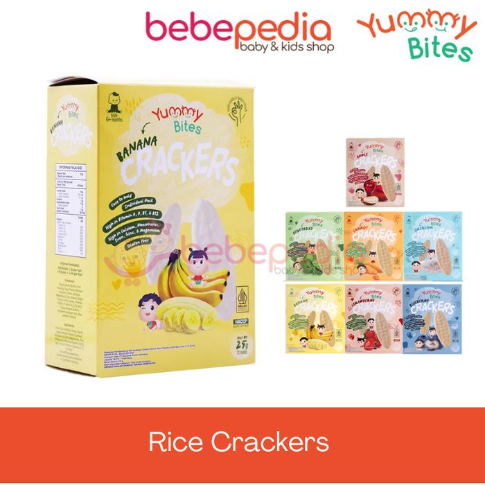 Gambar Yummy Bites Rice Crackers 25g / 50gr | Snack Bayi 6+ Bulan - 25g Blueberry dari bebepedia undefined Tokopedia