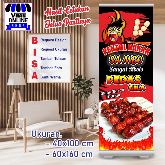 Gambar Custom Banner Spanduk MMT Pentol Bakar atau Bakso Bakar Keren - 40x100 cm dari vhan fariz undefined Tokopedia