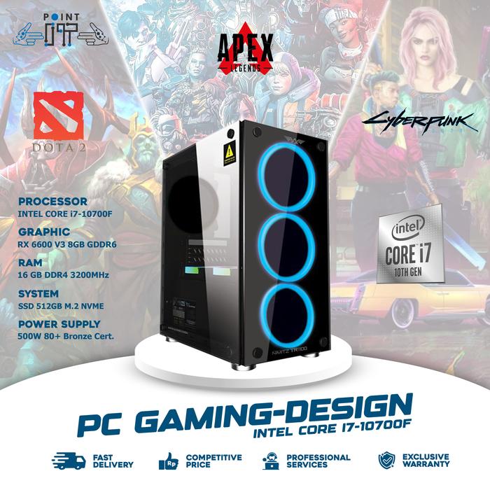 Jual PC RAKITAN GAMING DESIGN INTEL i7 10700F / RAM 16GB DDR4 3200MHz ...