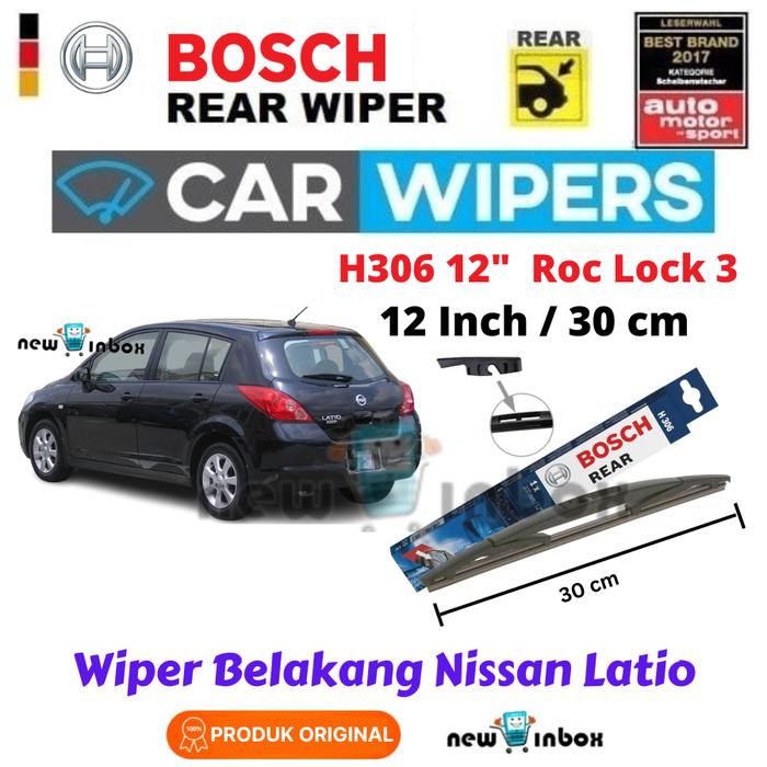 Gambar Wiper Depan Mobil NISSAN LATIO Sepasang BOSCH ADVANTAGE 22" & 16" / 24" & 14" ORIGINAL - Belakang H306 dari NEW IN BOX undefined Tokopedia