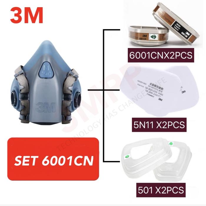 Gambar 3M Masker 7502 Half Facepiece Reusable Respirator ORI dan Set 7502 - SET 6001 dari 3MPP SHOP undefined Tokopedia