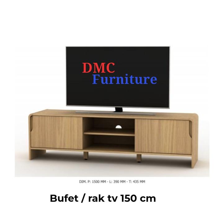 Gambar Bufet 140 cm Credenzia 140 cm bahan premium rak tv bandung - rak tv dari DMC Furniture BDG undefined Tokopedia