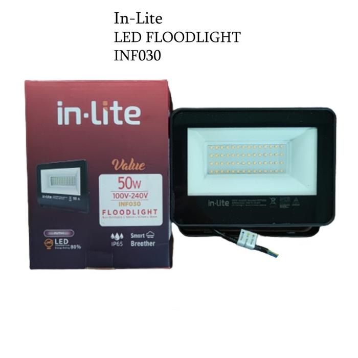 Gambar Inlite Lampu Sorot 10W 20W 30W 50W 100W INF030 In-Lite LED Floodlight Outdoor IP65 - 50 Watt, Putih 6500K dari Solusi Listrik undefined Tokopedia