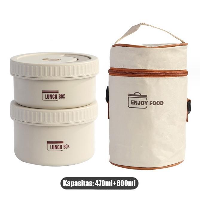 Gambar Kotak Makan Siang Bento Lunch Box Set Tempat Bekal Kotak Makan Bekal Makan Set 304 Stainless Bisa Dipanaskan Di Dalam Mi - 1070ML dari Bintang Tiga. undefined Tokopedia