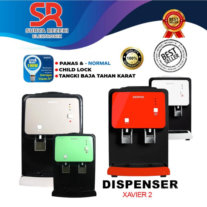 Gambar Denpoo Water Dispenser SNOW Hot & Cold Low Watt 190, Black Frame Red - XAVIER11 dari Surya Rezeki Semarang undefined Tokopedia