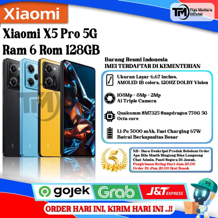 Gambar Xiaomi Poco X5 Pro 5G Ram 6/128GB | Ram 8/256GB - 6/128GB dari Tiga Mutiara Store undefined Tokopedia