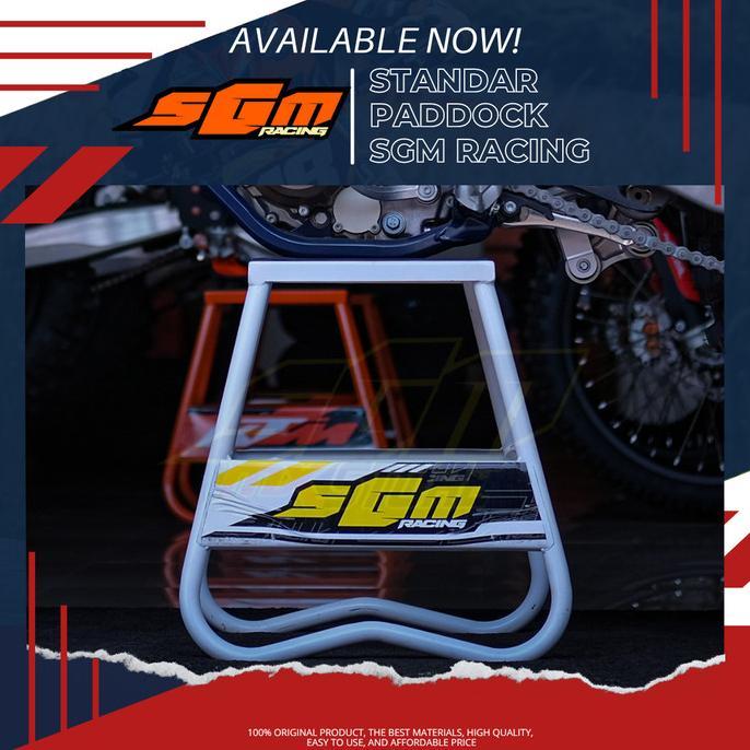 Gambar STANDAR PADDOCK / JACKSTAND TRAIL / SUPERMOTO | BY SGM RACING PRODUCT - Putih dari Nirwana Sparepart undefined Tokopedia