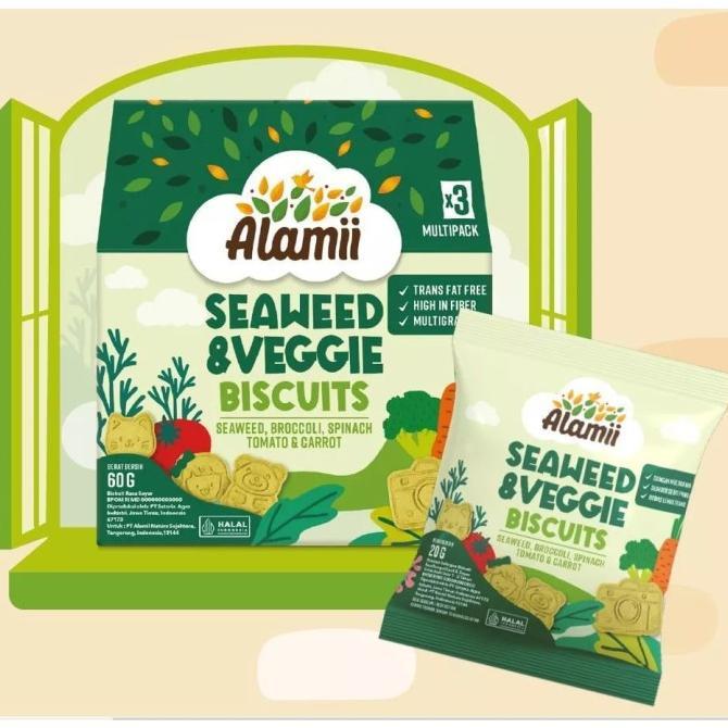 Gambar ALAMII BISCUITS - biskuit anak bayi / cemilan sehat / snack - seaweed veggie dari butithere undefined Tokopedia