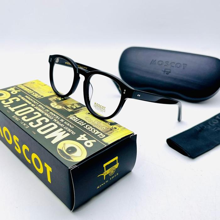 Gambar Frame Kacamata Pria / Wanita Moscot Ovgating Bulat Grade Original - Hitam Glosy dari Optik Citi Eyewear undefined Tokopedia