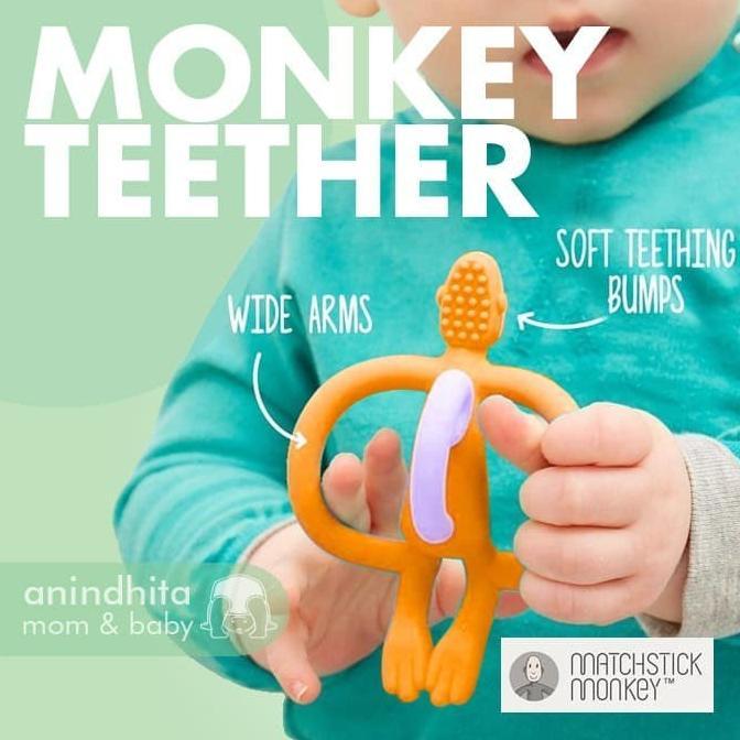 Gambar Original MATCHSTICK MONKEY Teether Teething Toy Gigitan Bayi Silikon Food grade Original - Pink dari KembingSTORE1 undefined Tokopedia