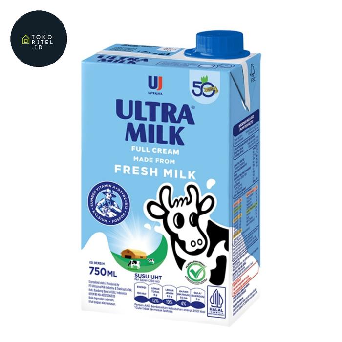 Gambar Susu Ultra Milk Full Cream 750ml/Ultra Milk Susu UHT Coklat 750 ml - FULL CREAM dari Toko Ritel Indonesia undefined Tokopedia