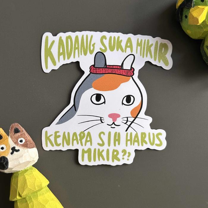 Gambar Sticker Kucing Mental Illness EDISI 5 - R1 dari Popejoyy undefined Tokopedia