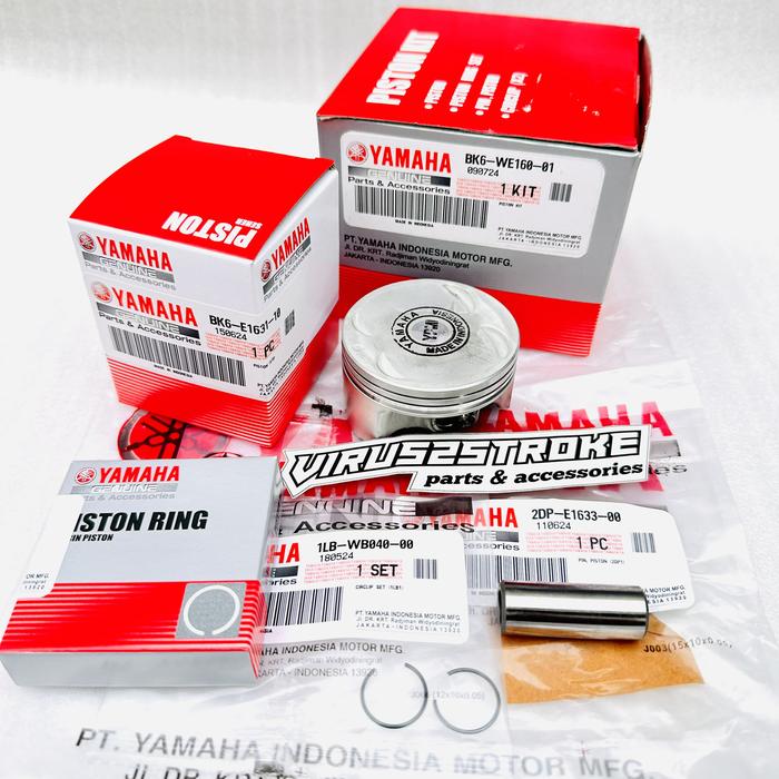 Gambar Piston Kit Seher Set Yamaha R15 VVA V3 Led Vixion R XSR WR155 WR-155 MT15 New Aerox Original YGP BK6-WE160-01 dari VIRUS 2 STROKE undefined Tokopedia