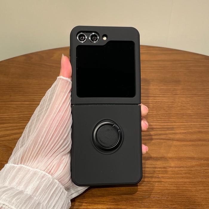 Gambar Korean Cute Ring Case for Samsung Galaxy Z Flip 5 / 6 5G Hardcase - Hitam, z flip 6 dari nucleo undefined Tokopedia