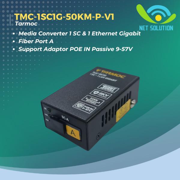 Gambar Tarmoc TMC-1SC1G-50KM-P-V1 | Media Converter Switch 1FO 1LAN / 1 FO 1 LAN Gigabit POE IN 9-57 Volt | 1SC 1LAN / 1 SC 1 LAN Gigabit HTB GS03 50 KM - 1SC1G-P-V1 (A) dari Net Solution. undefined Tokopedia