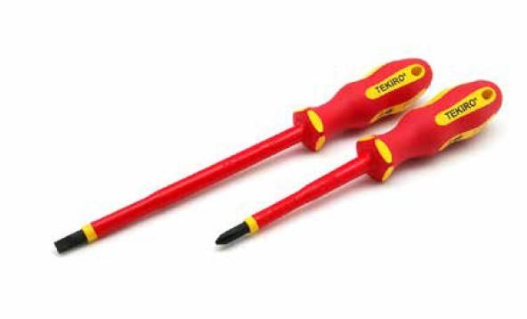 Gambar TEKIRO Insulation Screwdriver / Obeng LISTRIK Merah PLUS PH2x100mm PH2 x 100 mm (6) SD-IS1475 OBENG INSULASI dari Sanur Teknik undefined Tokopedia