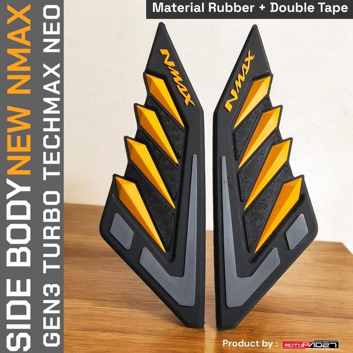 Gambar Motopad27 protector pad Rubber Cover Side Body New Nmax Turbo Techmax Neo GEN3 Pelindung Footstep Motor Nmax Turbo 2024 aksesoris Nmax Neo Nmax Turbo 2024 Full karet Premium - gold dari FahmiStore123 undefined Tokopedia