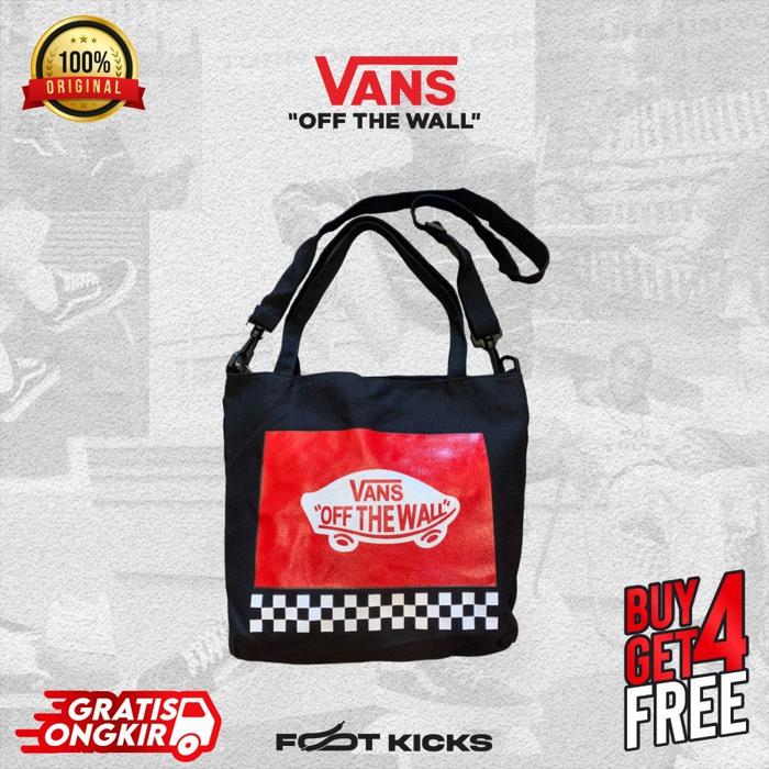 Totebag Sidepack Bag Vans Original Putih di Footkicks Tokopedia