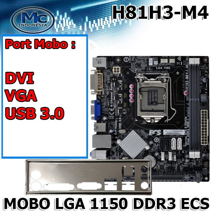 Gambar Motherboard Intel LGA 1150 Asrock Onboard H81 - H81 ECS dari Mides Komputer undefined Tokopedia