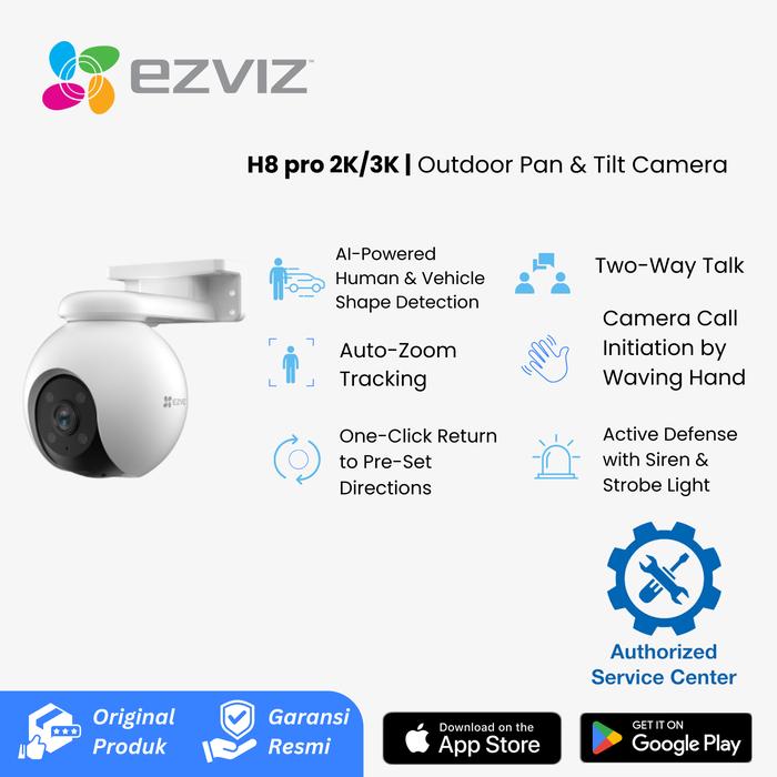 Gambar CCTV EZVIZ H8 PRO 5MP 3K Pan & Tilt Wi-Fi Camera - H8 5MP ONLY dari Ezviz Smart Store undefined Tokopedia