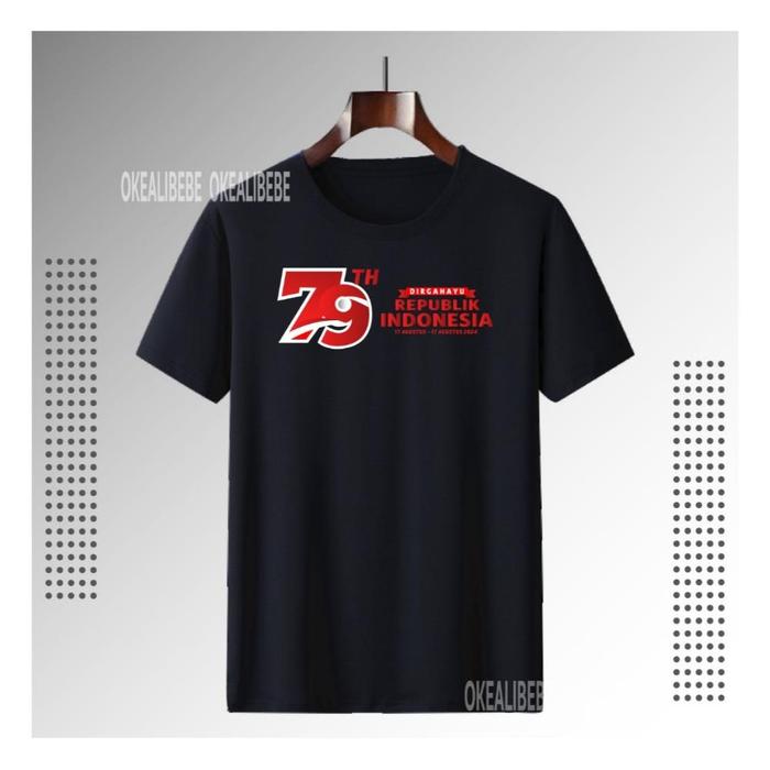 Gambar KAOS HUT RI 17 AGUSTUS KAOS WANITA DAN PRIA UKURAN DEWASA HUT RI 79 PAKAIAN WANITA DAN PRIA KAOS OBLONG HUT RI 79 - Hitam, XL dari PT NUSA JAYA undefined Tokopedia