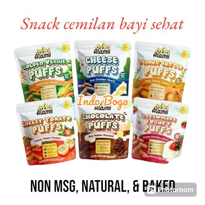 Gambar alamii puffs snack bayi sehat / cemilan anak alamii food 25gr-30gr - CHEESETOMAT 25G dari butithere undefined Tokopedia