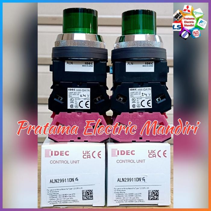 Gambar IDEC Illuminated Push Button ALN29911DNG 24VDC Green Dia. 30mm - Hijau dari Pratama Electric Mandiri undefined Tokopedia