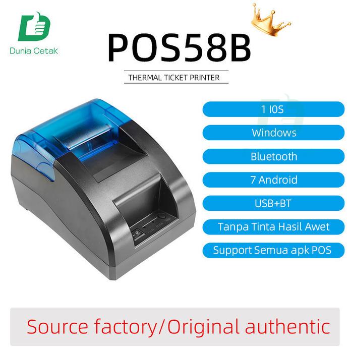 Gambar PRINTER BLUETOOTH DESKTOP THERMAL KASIR 58MM - KASIR RJ11 RPP02 CETAK RESI NOTA STRUK PENJUALAN SUPPORT GRAB GOBIZ - RJ11 SUPPORT MOKA ALAMAT - PRINTER KASIRfree 3*Roll Kertas - Hitam dari dunia-cetak undefined Tokopedia