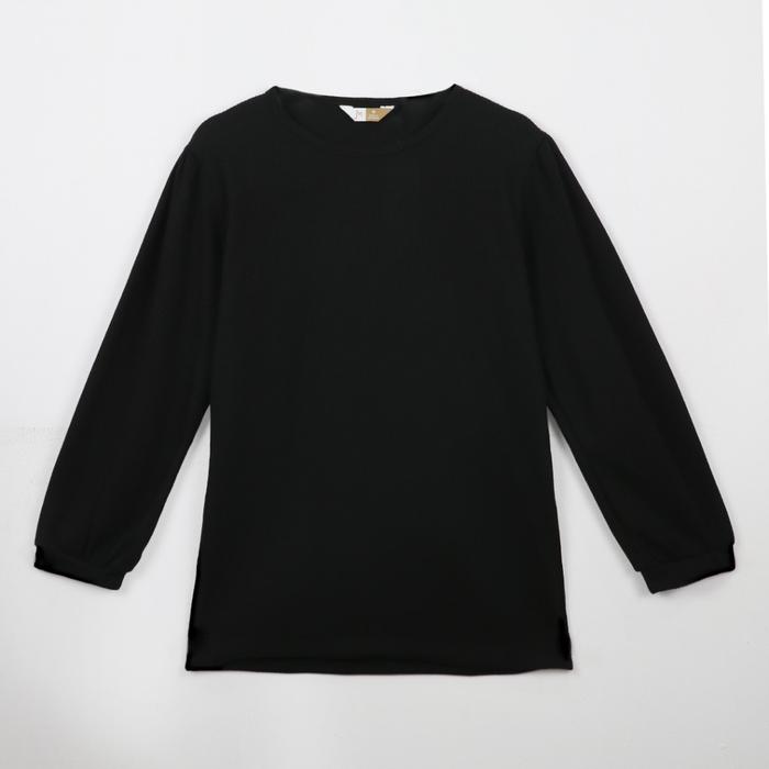 Gambar JSM FADILA Waffle Blouse - Kaos Tangan Panjang Wanita Polos Katun Premium - Black, S dari JSMOfc.ID undefined Tokopedia