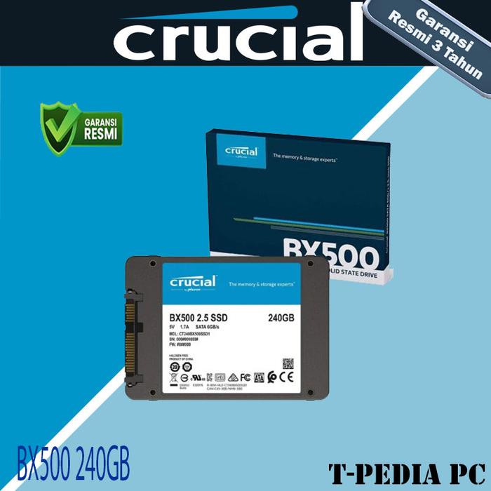 Jual SSD Crucial BX500 3D NAND SSD SATA SSD Original