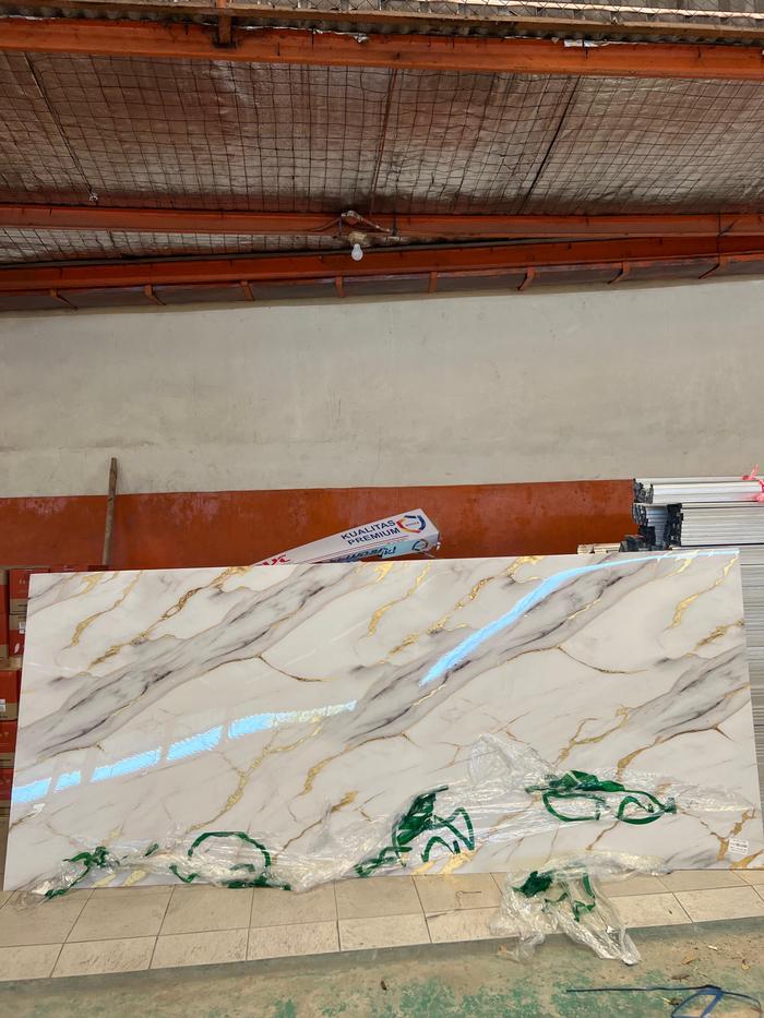 Gambar UPVC Panel Marmer Pengganti HPL Panel Backdrop TV Harga Per Lembar - HBC981 dari ESTETICA INTERIOR INDONEISA undefined Tokopedia