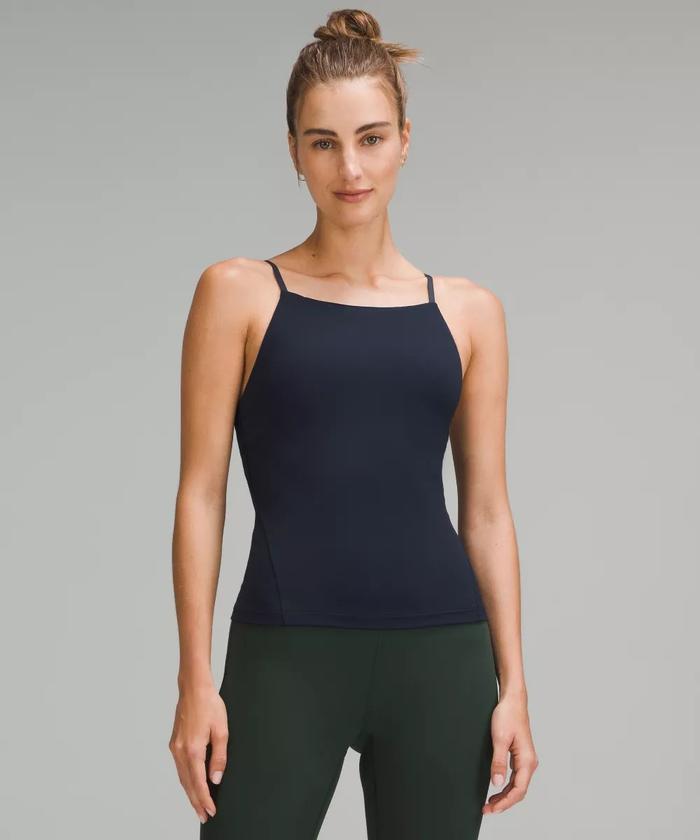 Gambar lululemon Align High-Neck Cami Tank Top Light Support, A/B Cup yoga pilates - True Navy, 10 (XL) dari Running Bites undefined 5 Tokopedia
