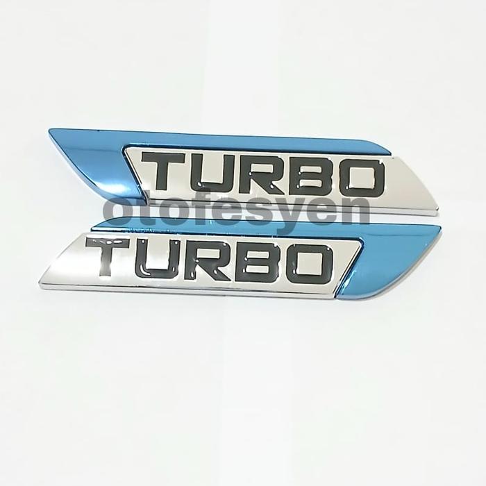 Gambar Aksesoris Mobil Emblem Fender Samping Mugen Nismo TRD Turbo Hybrid - TURBO Biru dari Otofesyen undefined Tokopedia