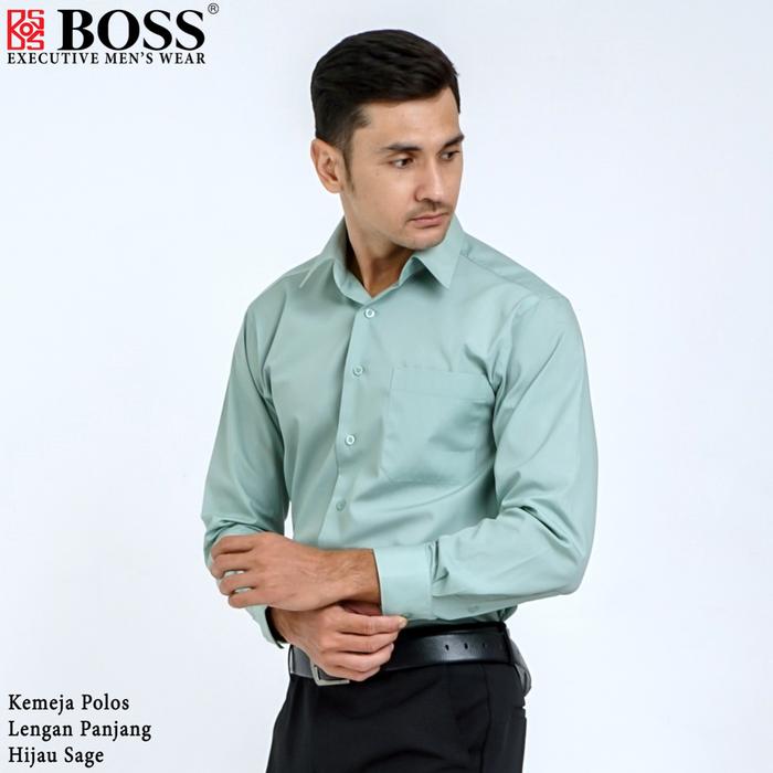 Gambar Boss Keme Pria Lengan Panjang Hijau - XS, Regulerfit dari K'Store88 undefined Tokopedia