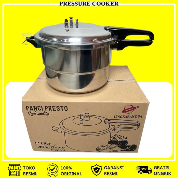 Gambar BISA COD - PANCI PRESTO 4 - 12 LITER LINGKARAN DUA TANPA TUTUP KACA | PRODUK BERKUALITAS - 6L (A) dari EmpatSaudaraJaya undefined Tokopedia