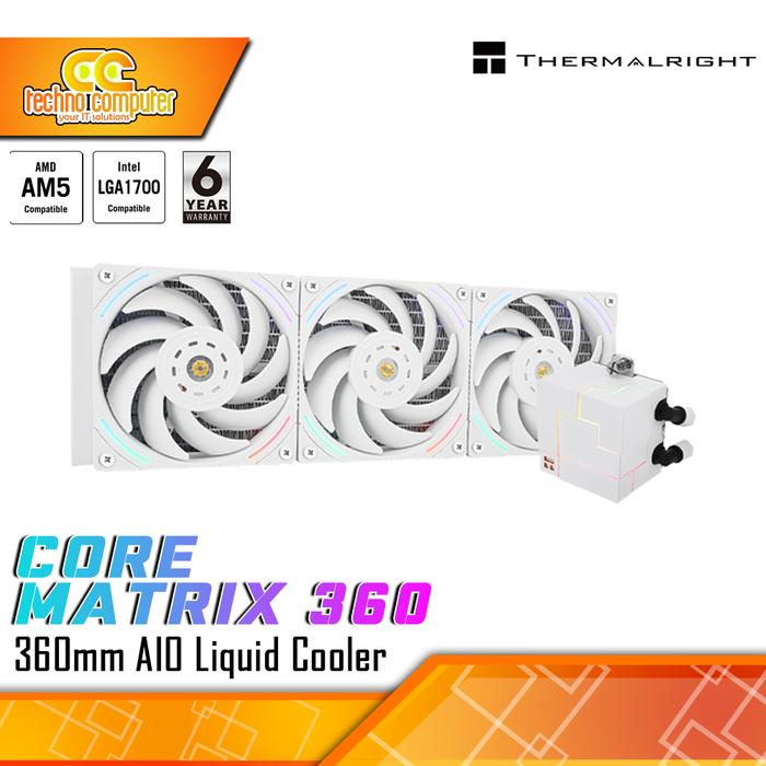 Gambar CPU COOLER THERMALRIGHT CORE MATRIX 360 - 360mm AIO Liquid Cooler - Putih dari Techno Computer Bali undefined Tokopedia