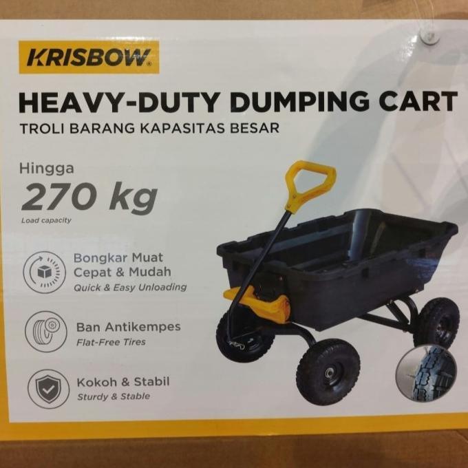 Gambar Krisbow Dumping Cart Troli Bak Keranjang Dorong Trolly Besar Terlaris dari sariant undefined Tokopedia