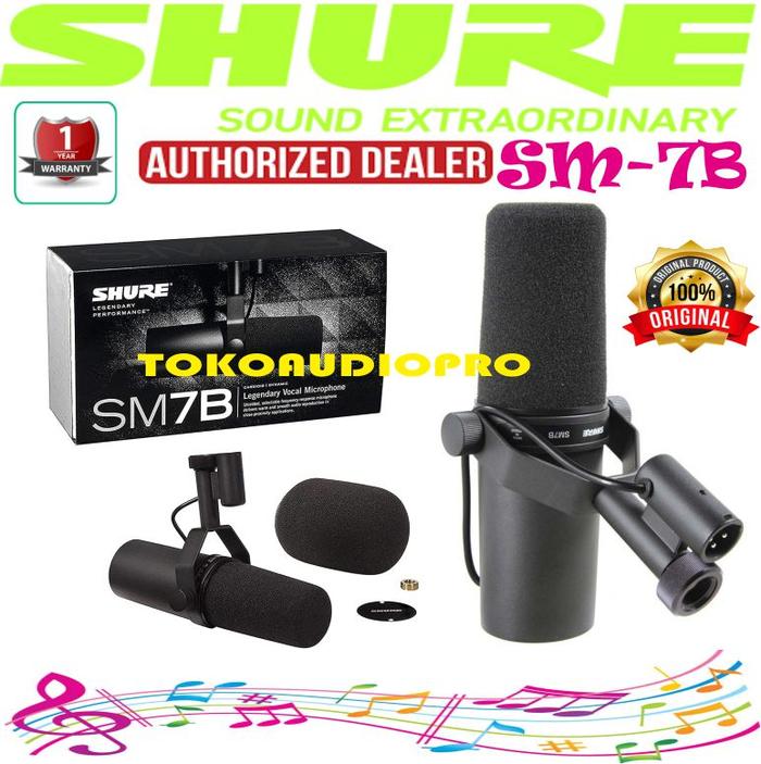 Gambar Mic Shure SM7B Cardioid Dynamic Vocal Microphone SM-7B - PAKET A dari Tokoaudioprocom undefined Tokopedia