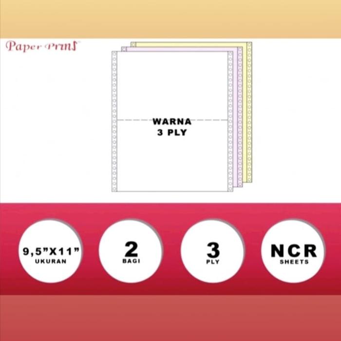Gambar Kertas Continuous form 3 ply NCR 9,5X11 inc Didagi 2. 1Dus - 3 Ply Bagi 2 dari Z3 Elektronik undefined Tokopedia