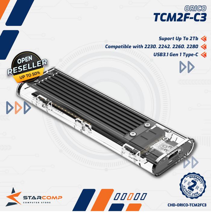 Gambar Orico TCM2F-C3 Type C - NGFF M.2 Hard Drive Enclosure dari Starcomp Origin undefined Tokopedia