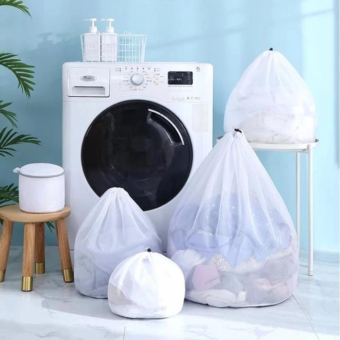 Gambar Laundry Bag Serut Mesin Cuci Kantong Jaring Net Baju Cucian Kotor - 45 x 65 cm dari cloudesub.id undefined Tokopedia