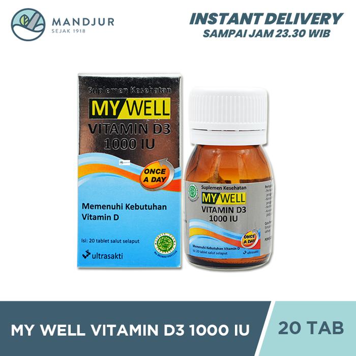 Jual My Well Vit D3 1000 IU 20 Tablet - Suplemen Vitamin D 1000 IU ...