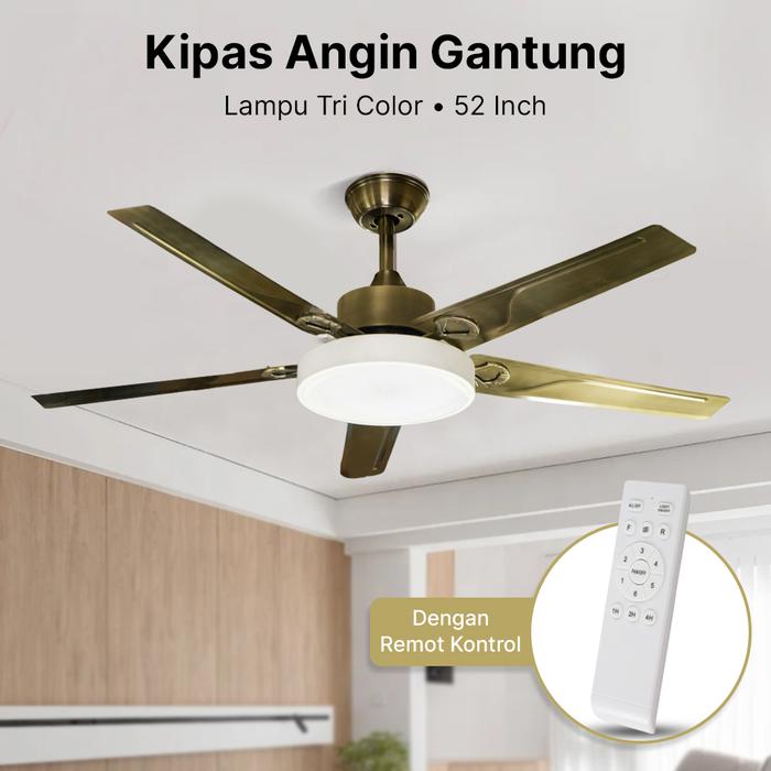 Gambar KIPAS ANGIN GANTUNG BESI LAMPU PLAFON KIPAS ANGIN PLAFON REMOTE dari ZoMi Official Shop undefined Tokopedia