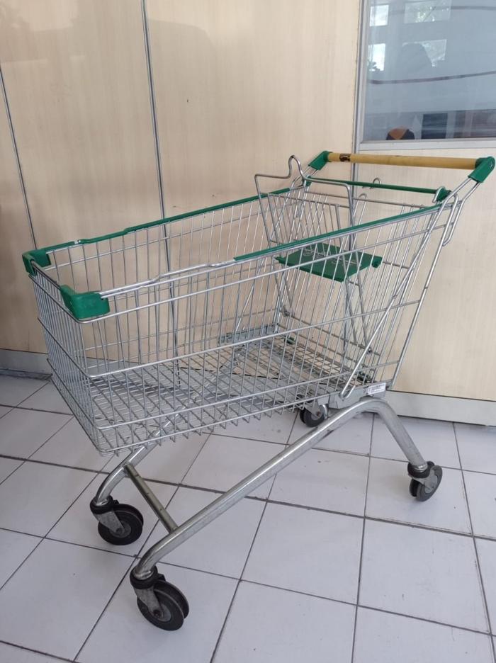 Gambar Trolley Supermarket/Trolley ex Giant - Trolley 1 dari Tofix Racking undefined Tokopedia