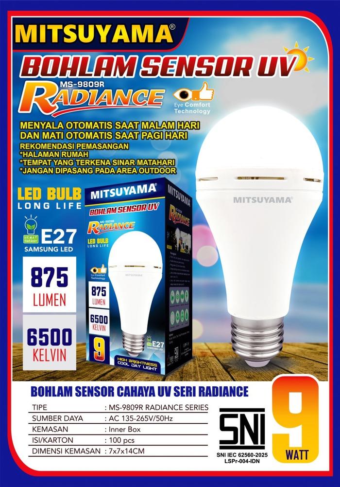 Gambar MS-9809R Bohlam Sensor Cahaya UV Mitsuyama LED 9W LAMPU MITSUYAMA 12W - MS-9809R 9W dari BmShop17 undefined Tokopedia