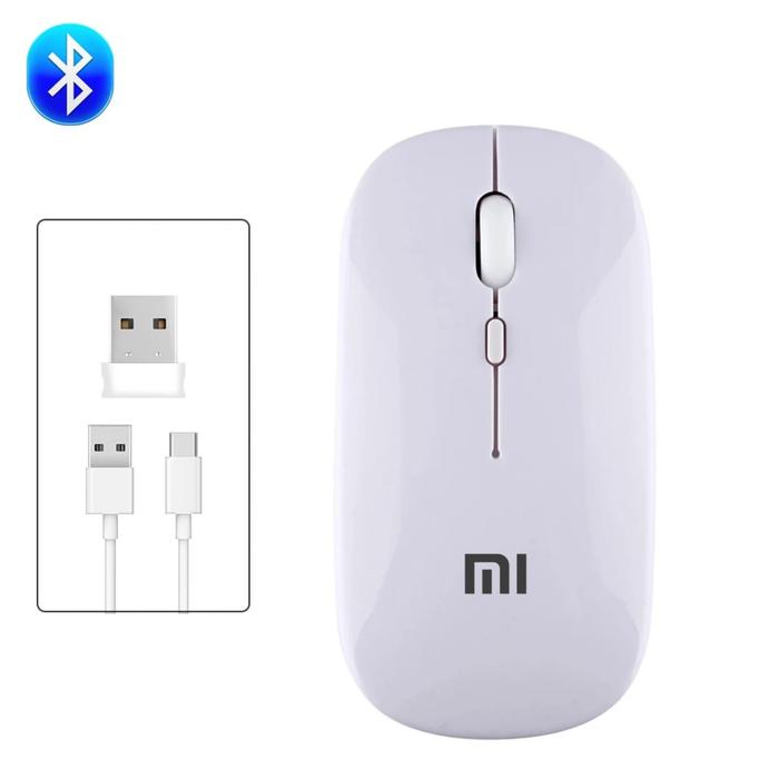 Gambar MOUSE XIAOMI BLUETOOTH WIRELESS RECHARGER SILENT KLIK FOR HP LAPTOP PC - Putih dari AQUATECH INDONESIA_NEW undefined Tokopedia